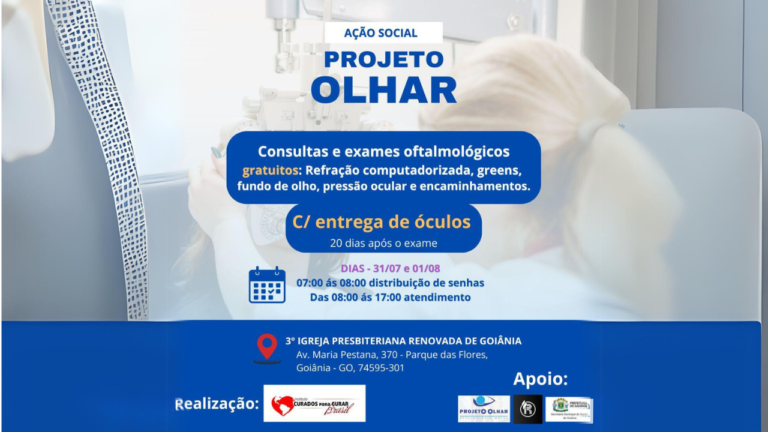 Projeto Olhar oferece exames de vista e óculos Gratuitos em Goiânia