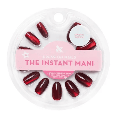 Press-On Nails The Instant Mani em ombre vermelho