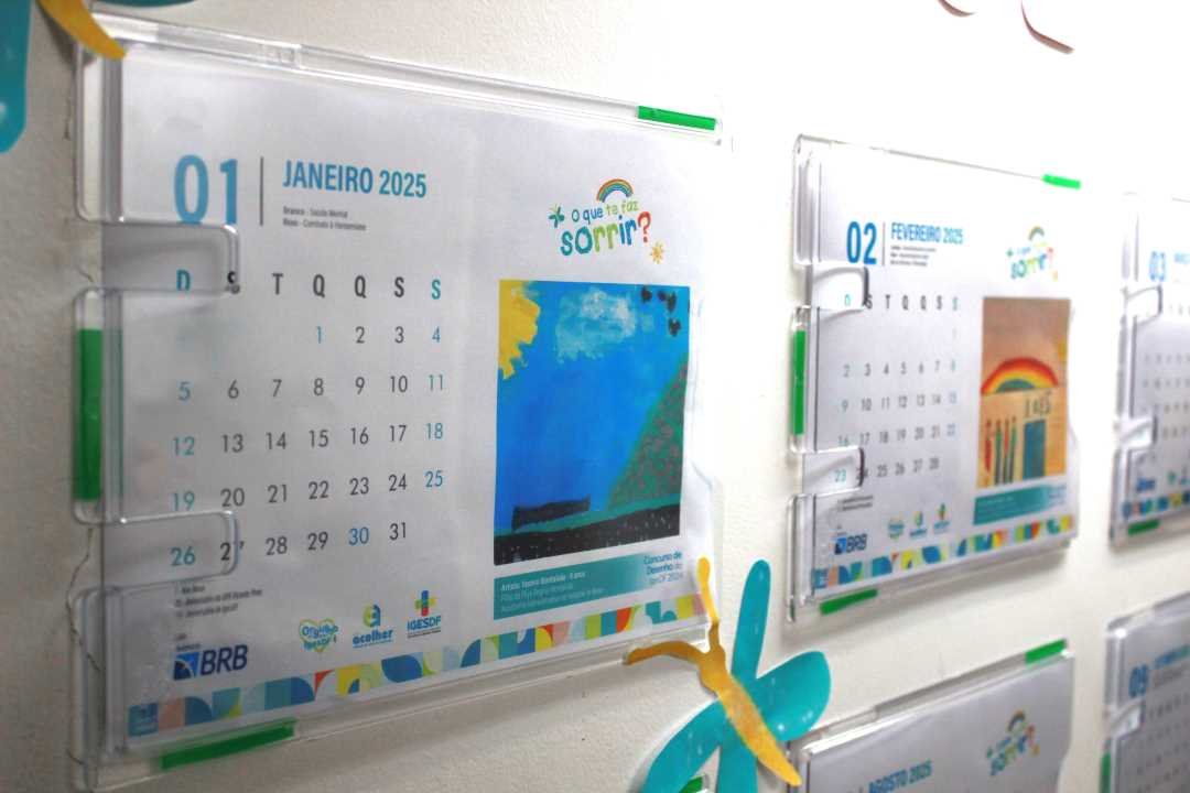 Crianças vencedoras de concurso ilustram calendário da rede pública de saúde