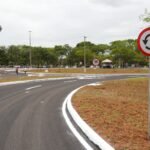 Interdição na Epig altera trânsito na saída do Parque da Cidade pela nova rotatória