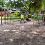 Parquinhos infantis e quadras esportivas e de areia são reformados no Plano Piloto