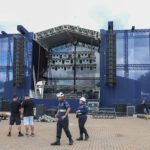 Praça da Bíblia, em Ceilândia, recebe estrutura de evento que terá transmissão do jogo do Brasil