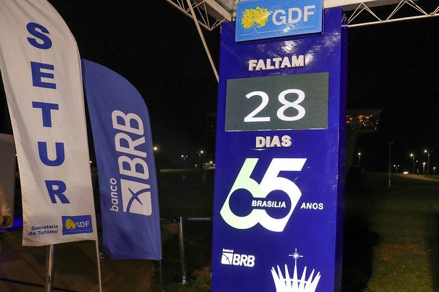 24/03/2025 - Contagem regressiva ativada! Faltam 28 dias para a comemoração dos 65 anos de Brasília