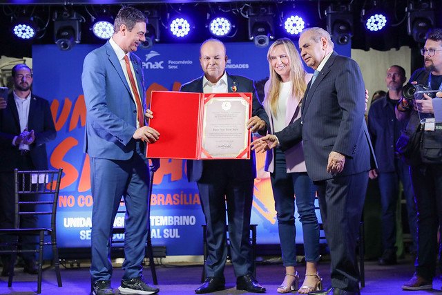 24/03/2025 - Governador anuncia conclusão das obras e centro de segurança para o Setor Comercial Sul durante inauguração de Centro de Ensino do Senac