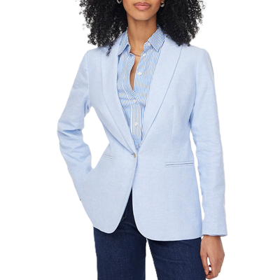 Blazer de linho azul