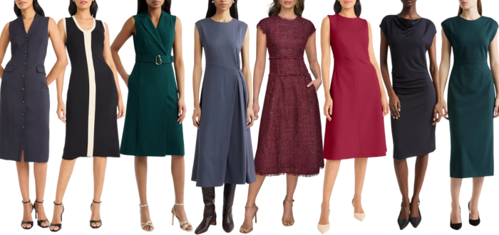 colagem de vestidos de trabalho