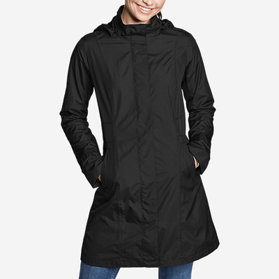 Eddie Bauer Black Trench Coat
