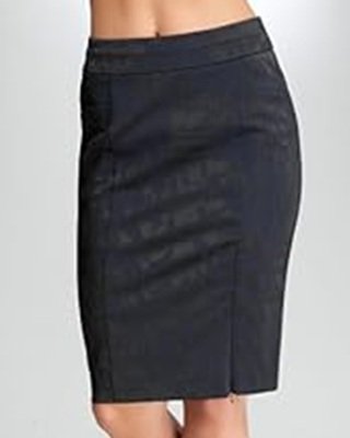 saia lápis preta jacquard