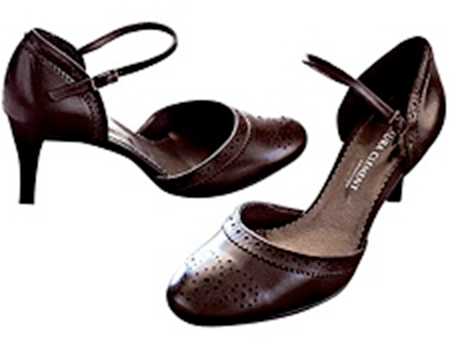 Mary Jane Heels com detalhes de moda masculina