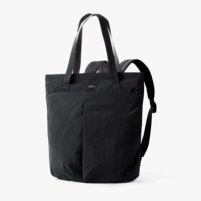 bolsa e mochila preta conversível