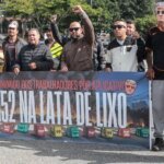 Motoristas e entregadores por app protestam contra PL que regula setor