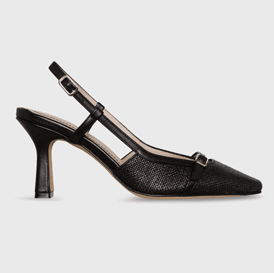salto slingback preto