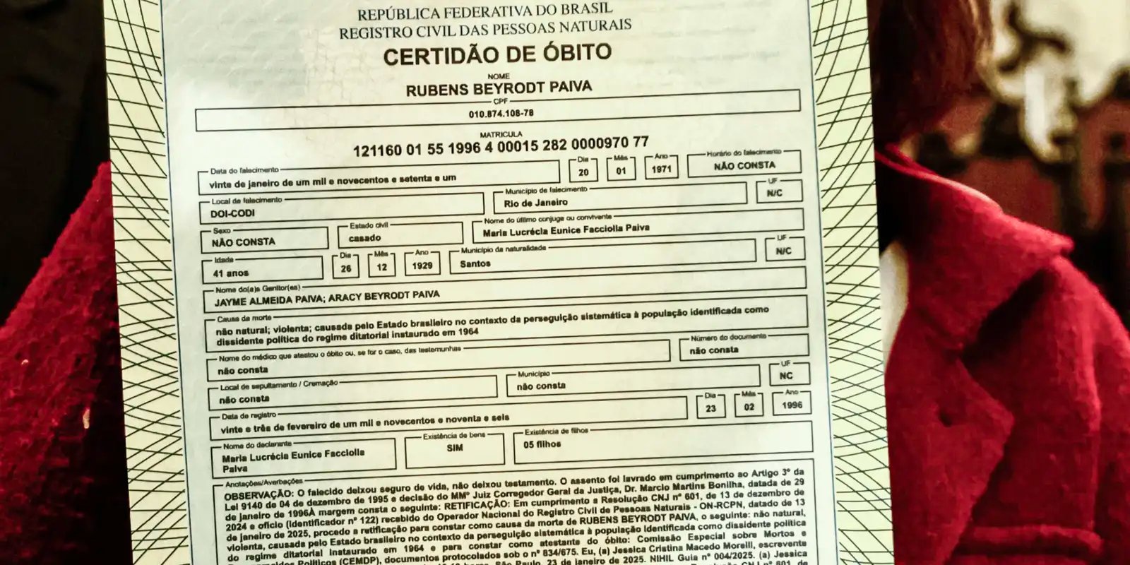 Ditadura Militar: governo emite mais 95 certidões de óbito retificadas