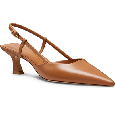 bomba slingback caramelo marrom claro