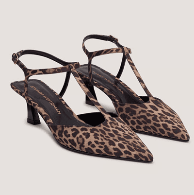 salto com tira em T com estampa de leopardo