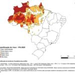 Mapa de risco por município de infecção, Brasil, 2025