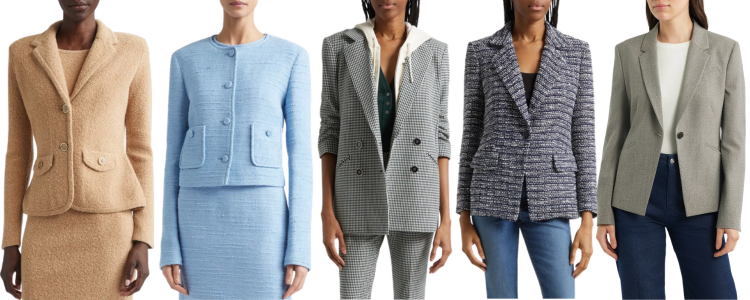 colagem de blazers na promoção de aniversário da Nordstrom