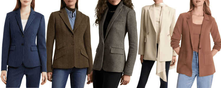 colagem de blazers na promoção de aniversário da Nordstrom