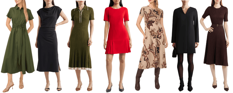 colagem de vestidos na promoção de aniversário da Nordstrom