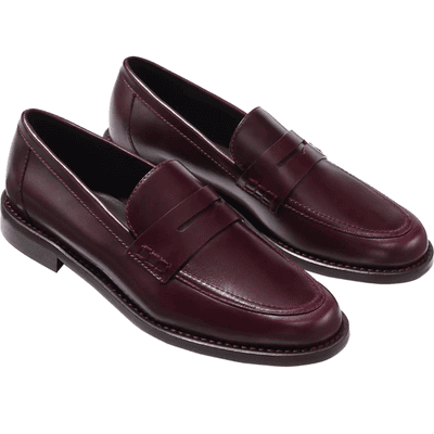 mocassins cor de vinho