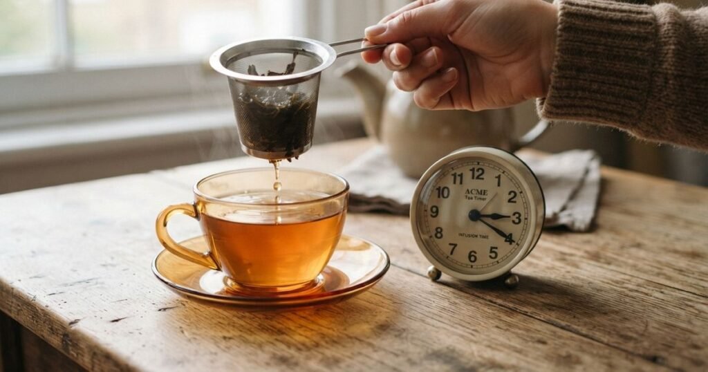 Os produtores de chá dizem que o amargor não vem da folha nem da marca, mas do tempo de infusão que quase todo mundo estica além dos 5 minutos