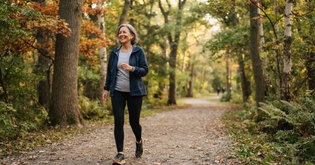 Caminhar 45 minutos por dia aos 50 anos melhora a qualidade de vida, mas o treinamento de força é essencial para retardar o envelhecimento.