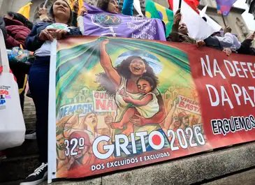 São Paulo (SP), 07/09/2026. - Pessoas participam do ato 32ª Edição do Grito dos Excluídos. Foto: Paulo Pinto/Agencia Brasil
