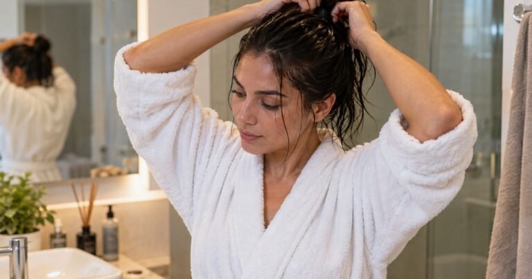 Prender o cabelo ainda molhado parece economizar tempo, mas o hábito pode explicar fios quebrados, couro cabeludo irritado e cheiro difícil de eliminar