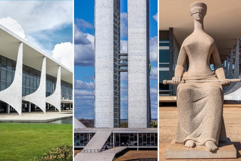 Brasília - Monumentos e Prédios Públicos - Praça dos Três Poderes